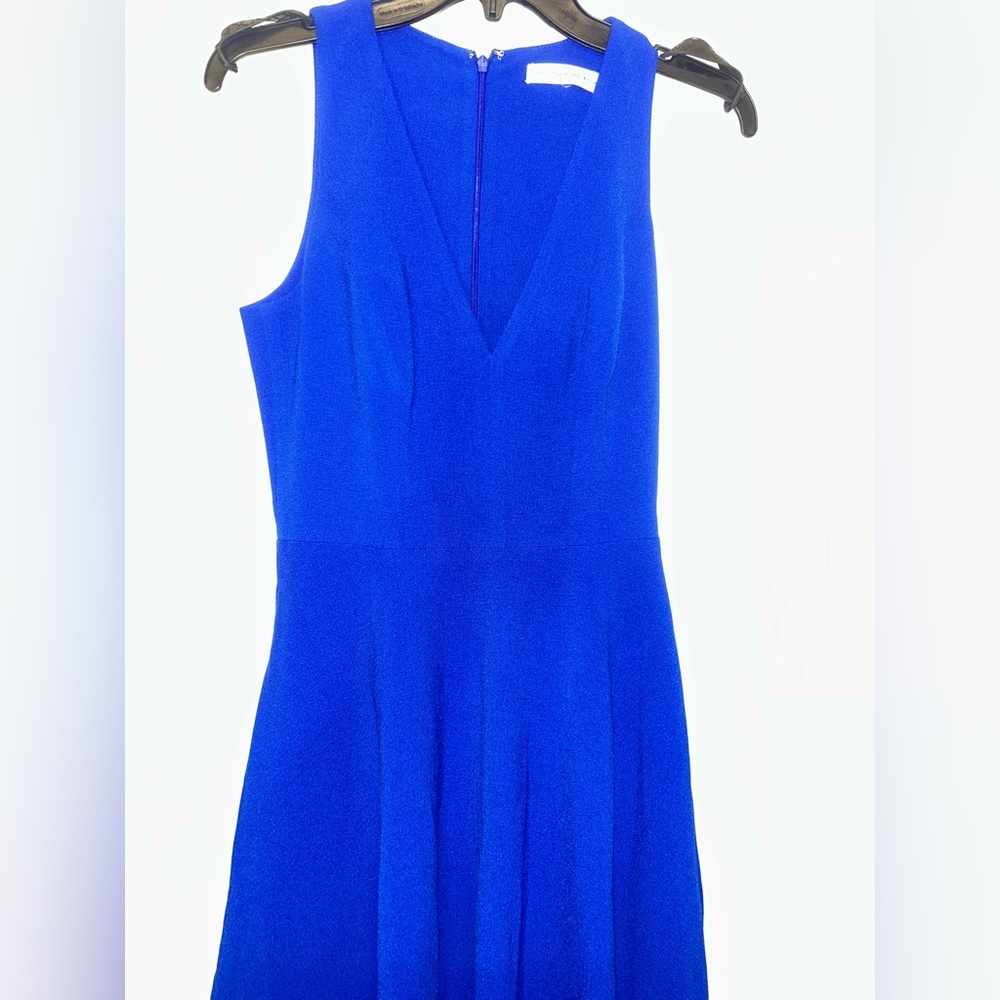 DRESS THE POPULATION Blue CATALINA Pocket FIT & FLARE Dress Size Small NWT - Picture 7 of 10